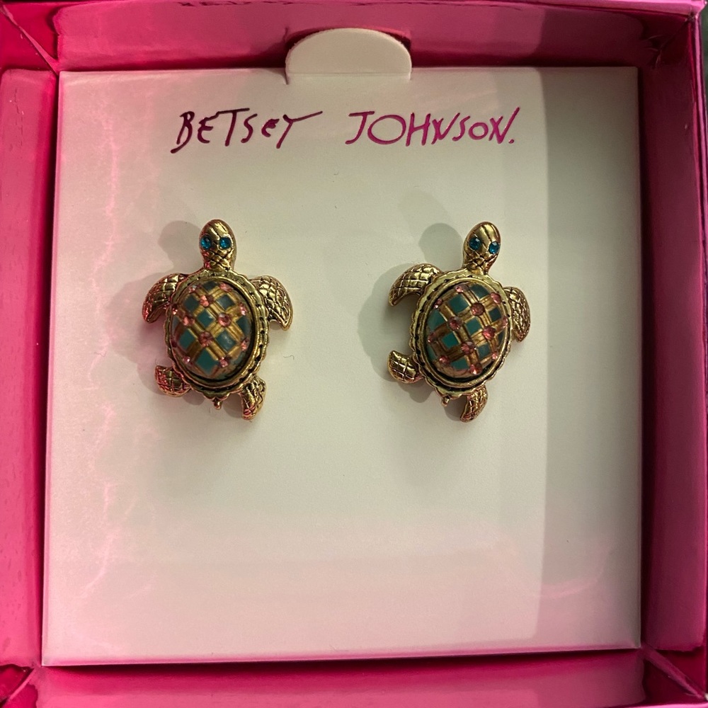 Betsey Johnson Turtle Earrings